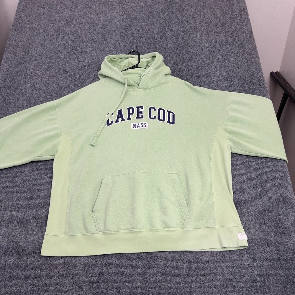 Cape Cod Cuffy's Hoodie Mens 2XL Green Cotton Blend Pullover Souvenir Streetwear